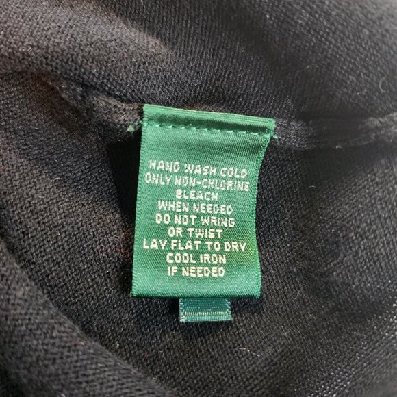 Lauren Ralph‎ Lauren Woman's Black Sleeveless Ruffle Beaded Sz Medium Blouse - Picture 6 of 10